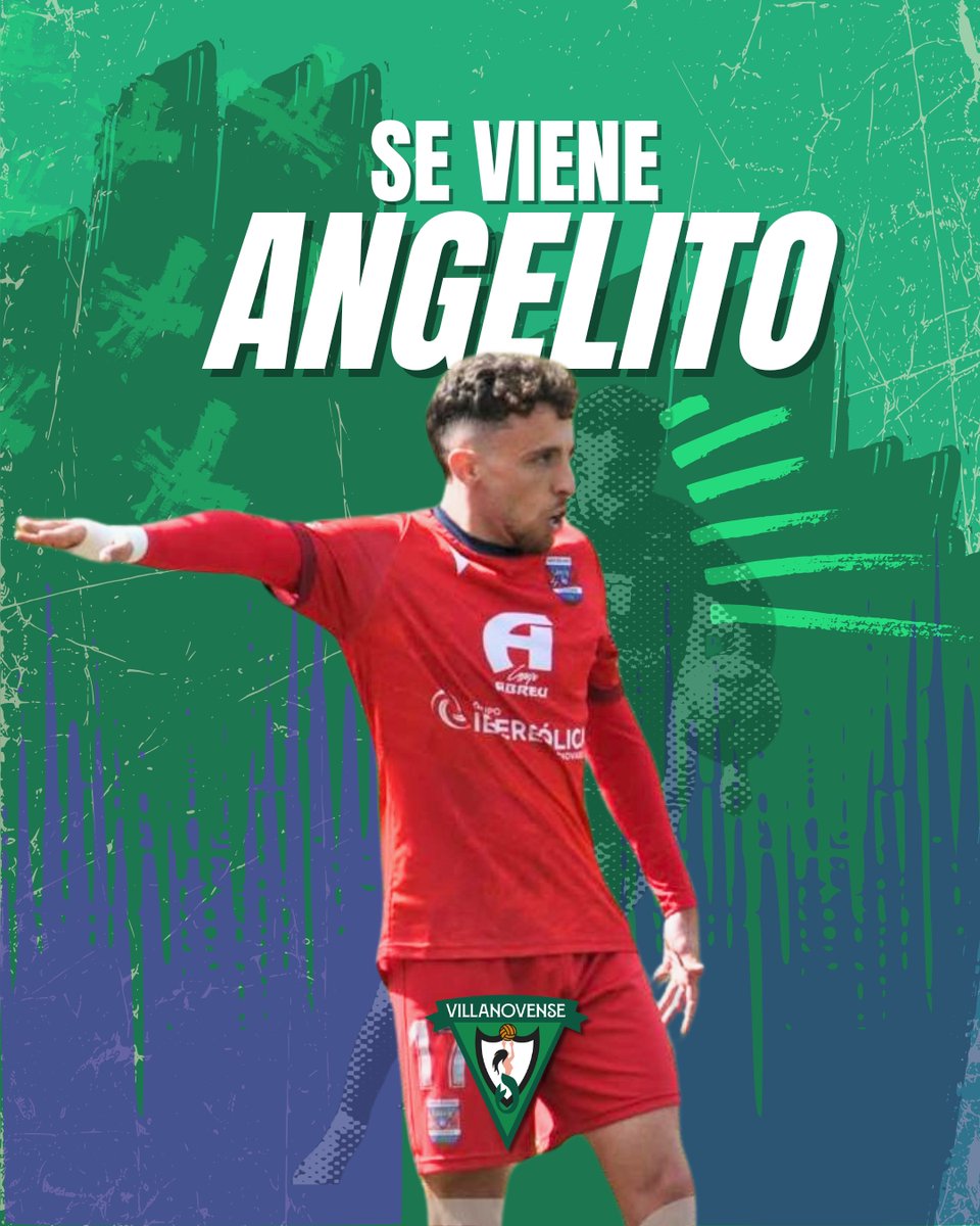 ⚽️FICHAJE ‼️

ANGELITO se viene al <a href="/cfvillanovense/">C.F. Villanovense</a> 💚

Este extremo rápido y habilidoso procede del <a href="/cddiocesano/">CD Diocesano</a> donde marcó 5 goles y dio 5 asistencias en la 24/25. 

Con 26 años, acumula 190 partidos en Tercera.   

Bienvenido a Villanueva 🧜‍♀️

#QueNosSigamosViendo 
#Villano1992