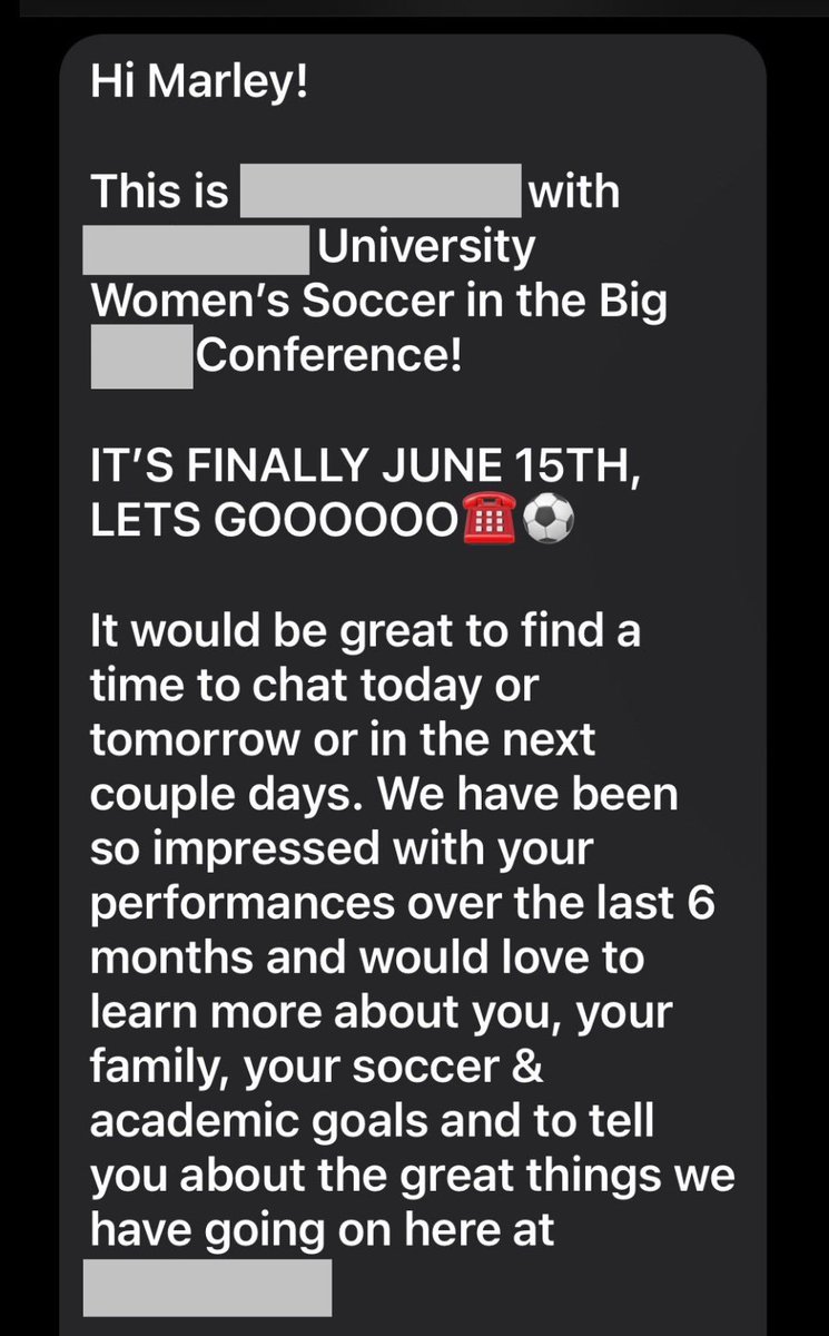 Dustin Everett (@_deverett) on Twitter photo Pretty cool way to kick off Father’s Day…
Today is the first official day <a href="/Marley_Ev/">Marley Everett</a> can start talking to college coaches, and at 12:05 AM the first text came in. No better Father’s Day gift than watching her hard work start to open doors. Big things ahead 👊⚽️ Pretty cool way to kick off Father’s Day…
Today is the first official day <a href="/Marley_Ev/">Marley Everett</a> can start talking to college coaches, and at 12:05 AM the first text came in. No better Father’s Day gift than watching her hard work start to open doors. Big things ahead 👊⚽️