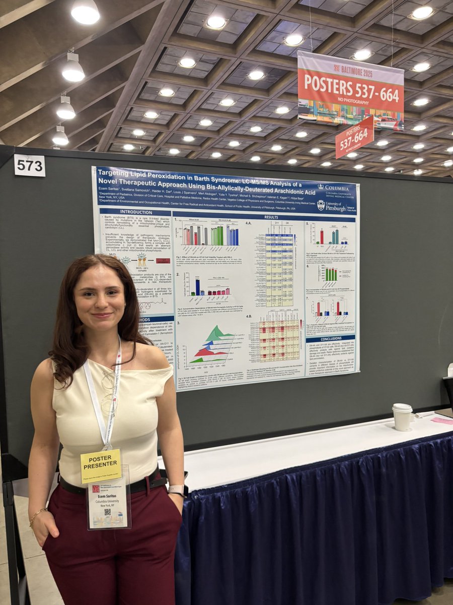 👩‍🔬✨Just wrapped up my first #ASMS2025 - what an experience! I had 3 posters bridging mass spectrometry with clinical insights. Incredible to see how translational #lipidomics and #redoxlipidomics is moving the field forward. #MassSpectrometry #TranslationalResearch
