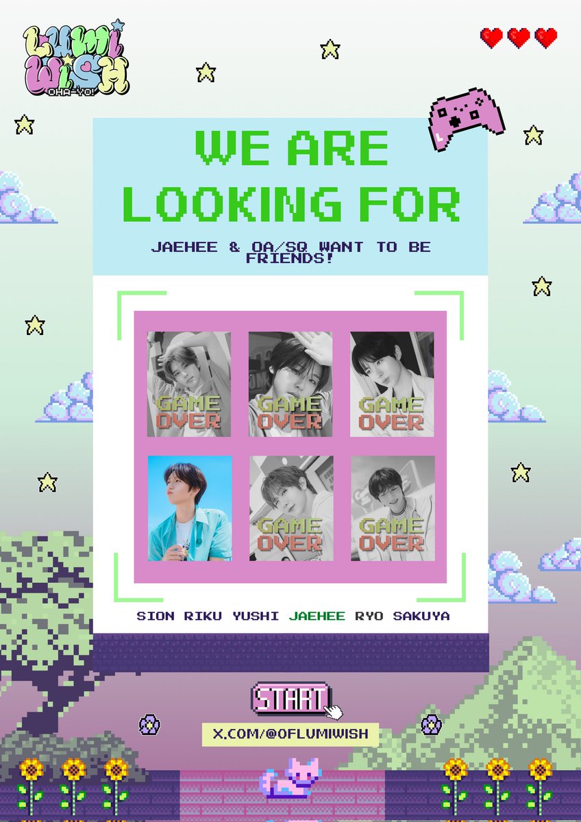 ⠀
Within this world of 𝙇𝙐𝙈𝙄𝙒𝙄𝙎𝙃, we’re searching for the missing piece, 𝗝𝗮𝗲𝗵𝗲𝗲. And to every soul seeking friendship, let’s press ‘𝗌𝗍𝖺𝗋𝗍’ together and fill our days with laughter, stories, and new hope.
⠀