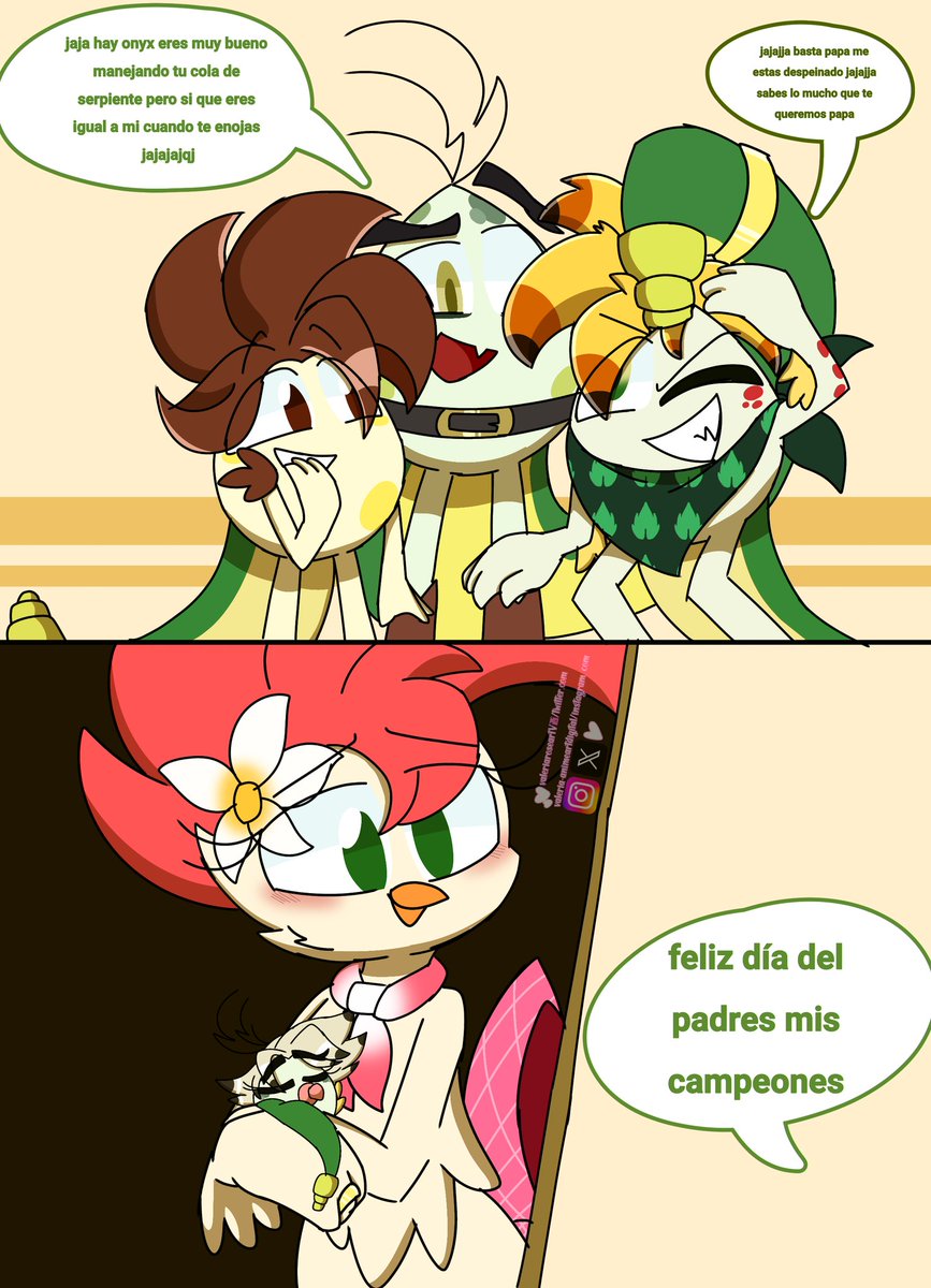 IRosas29560's tweet photo. Feliz día del padre a todas las personas que adoran a su papá el día de hoy quize dibujar serp pasado el tiempo con sus dos hijos Pax y Onyx 🆒🐍💐#huevocartoon #ellegadodetotoydi #ibisPaintX #fanart #DiaDelPadre https://t.co/85DAOGV5JU