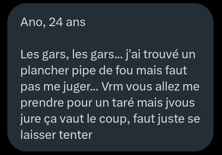 Bon en vrai il mérite d’être pris pour un taré mdrr

(1/7)