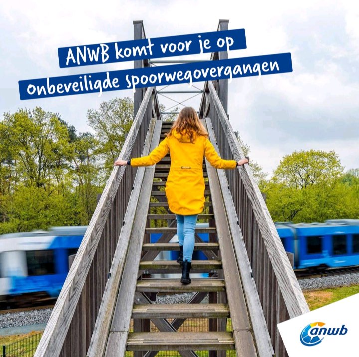 Toch fijn, dat de ANWB voor me komt op een onbeveiligde spoorwegovergang.