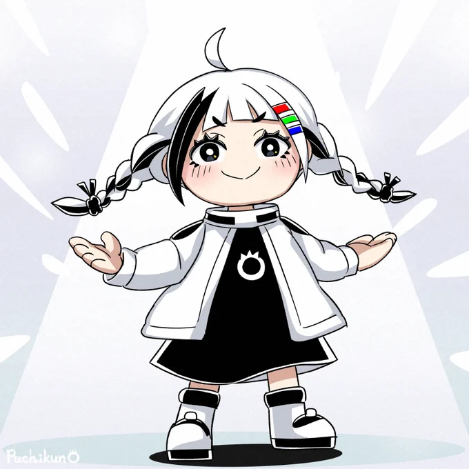 おはモノチ 「三つ編みツインテだっち!」 #MonochiProject