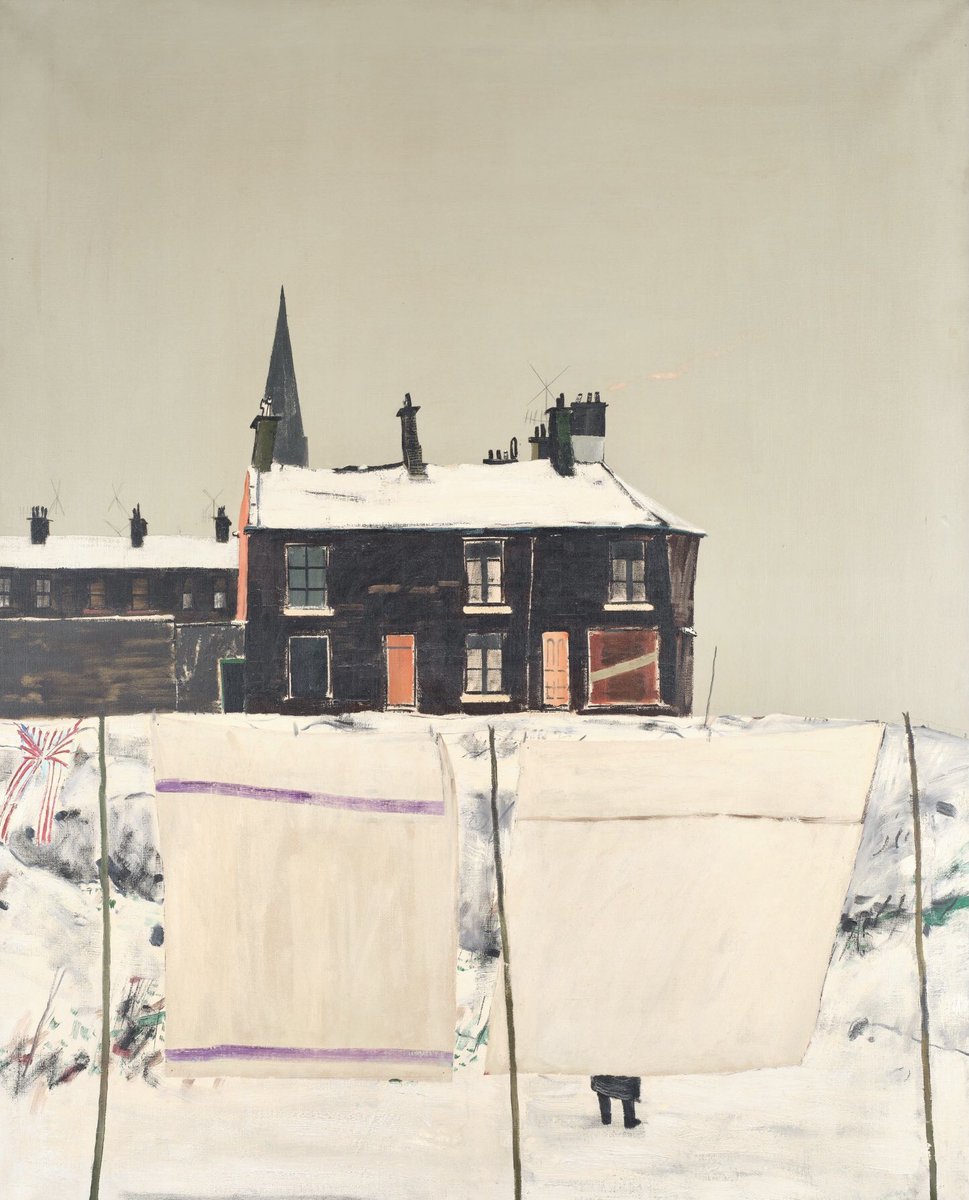 Peter Brook’s ‘Winter Wash Day’, with its hard-to-miss line of laundry, was sold at Tennants Auctioneers in Leyburn yesterday for £4,000 hammer. A 100cm by 80cm oil on canvas, the successful bidder has certainly got a lot of painting for their money.
