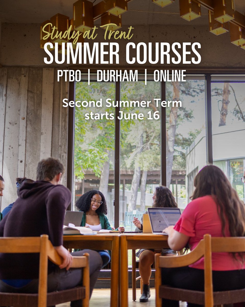 Second summer term courses start tomorrow for our #TrentU students. 
Which courses are you most excited about?
 trentu.ca/summer