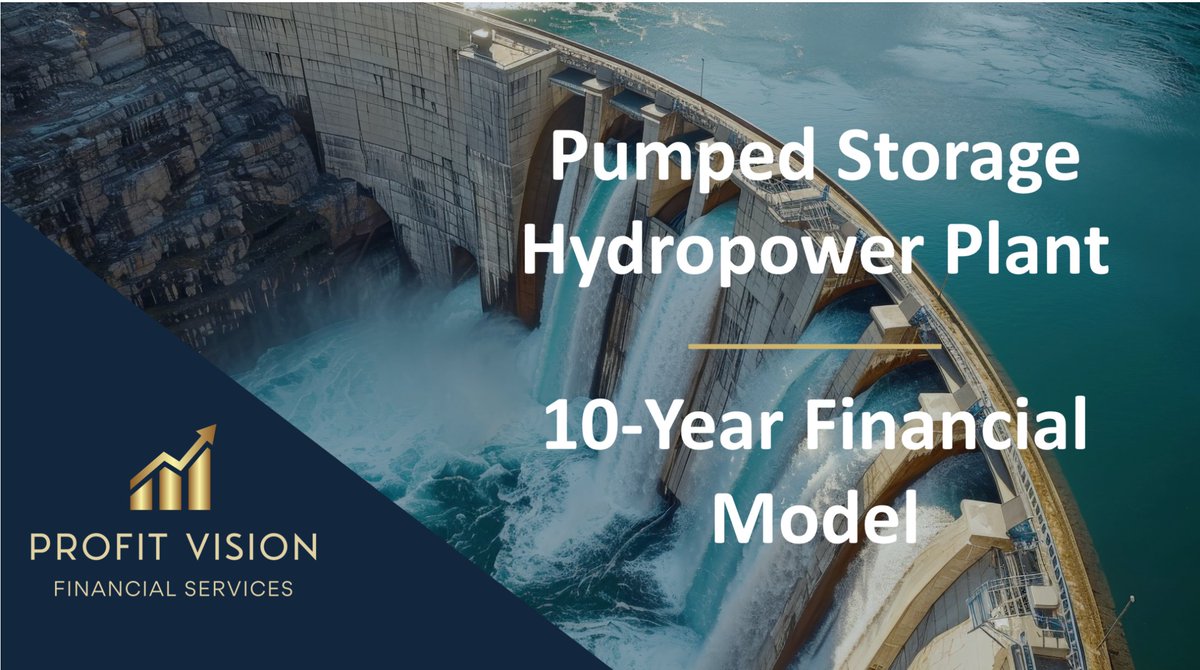 eloquenscom's tweet image. 🌊 Pumped Storage Hydropower – Excel Model
✔️ 10-year forecast
✔️ CAPEX, OPEX, IRR, NPV
✔️ Tariff & debt analysis
By Profit Vision – $139
👉 eloquens.com/tool/XBw5uyPA/…
#Hydropower #GreenFinance #ExcelModel #EnergyProjects
