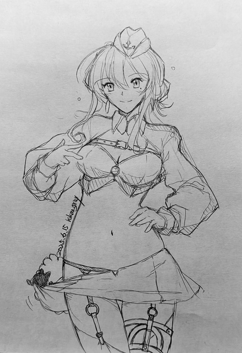hikou_gray's tweet image. ちちの日
お胸を強調したゴトちゃんと、腰からずり落ちそうになってスカート引っ張るゴトシープ
#艦これ #ゴトランド #Gotland