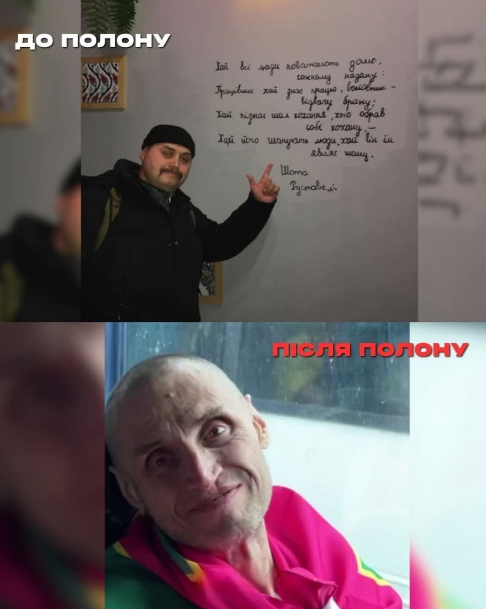 As the years go on for those still on captivity the more unrecognisable they become. 

The red cross and U.N do a good job of looking out for Russian POW's in Ukrainian captivity but they are no where to be seen when it comes to Ukrainians in Russian captivity