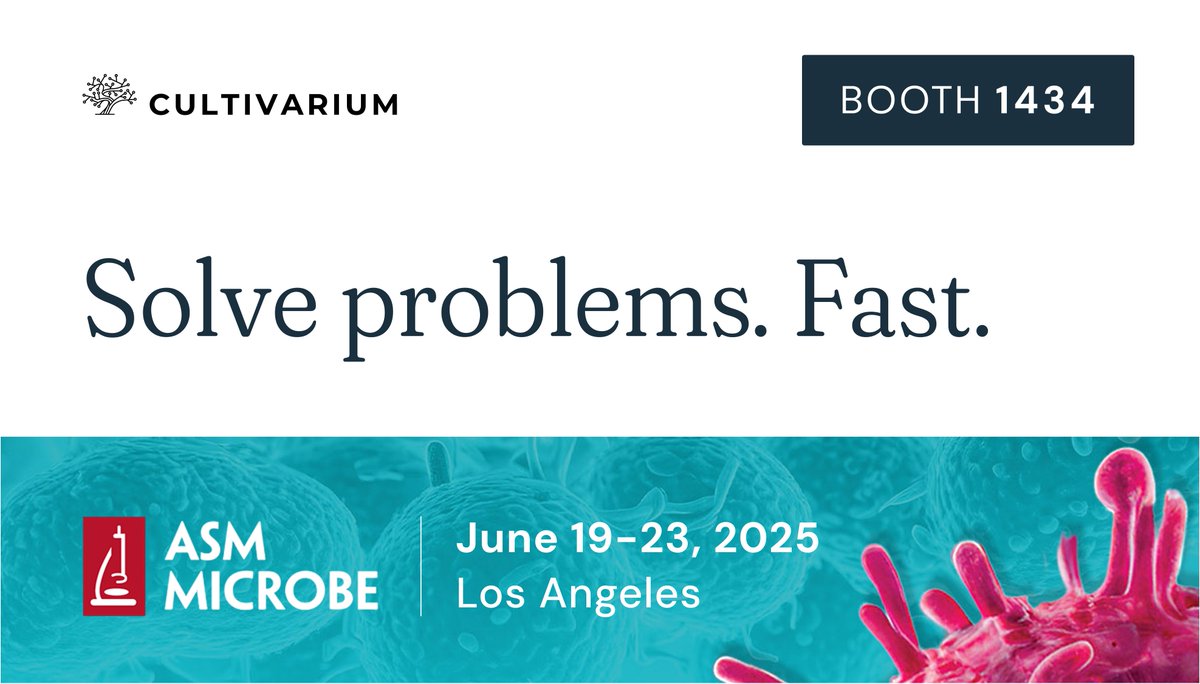 Drop by Booth 1434 today! Tell us about your non-model microbe challenges, and we'll tell you how Cultivarium can help.

<a href="/ASMicrobiology/">ASM</a> #ASMmicrobe #ASMicrobe2025 #Microbiology #ScienceConnection