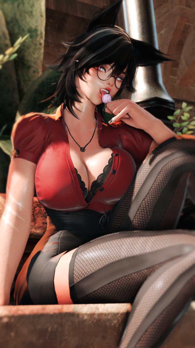 What'cha starin' at?... I’m just trying to make this lollipop last long enough to avoid dealing with that boring meeting upstairs...