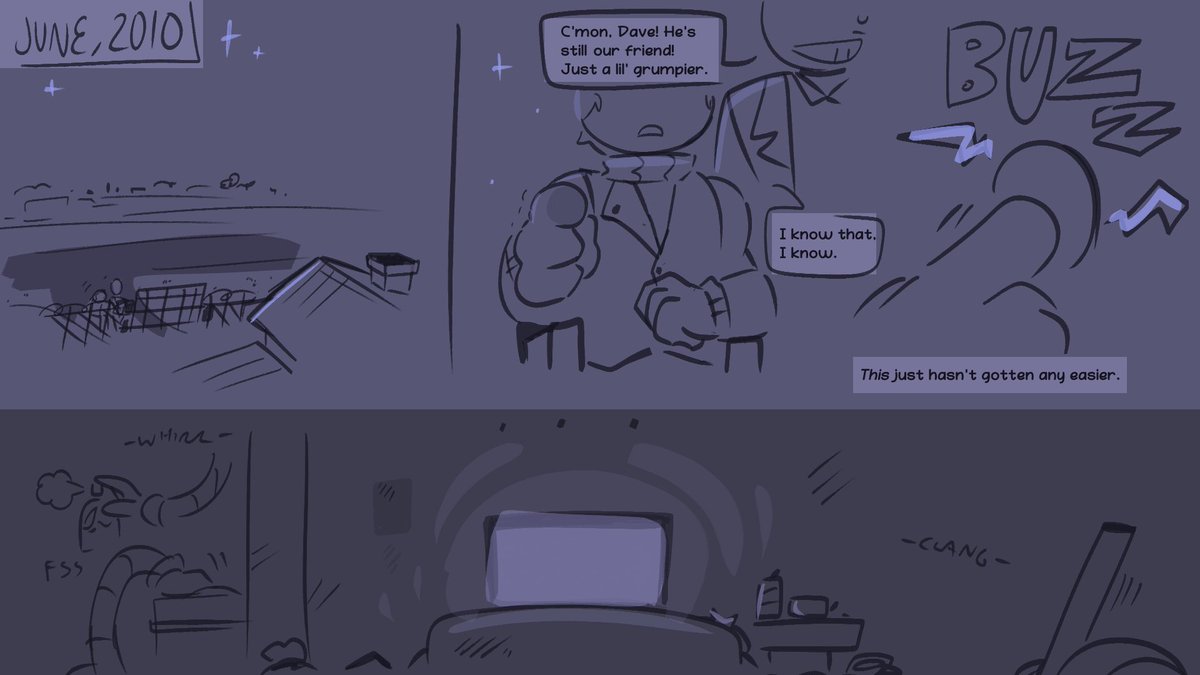 statictigers's tweet image. currently making a #dimensionaldeepend comic about playrobot (but also about these other guys.) I'll post the whole thing when it's done but for now here's the first page