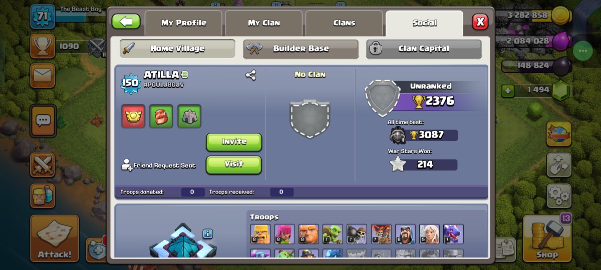 AmmuBst's tweet photo. 🔹 Original Name: Ammu Bst
🔹 Changed to: ATILLA
🔹 Player Tag: #PGULJ8GJV
🔹 TH Level: 13
🔹 XP Level: 150
🔹 Old Clan: BrotherZ (#9YYJGLPV)
🔹 Also in Clan: Wizards War (#U09QPRYQ)
🔹 Linked email not receiving Supercell ID code
🔹 Last Access: July 2024 on Realme X7 5G https://t.co/WifCbiDcXc