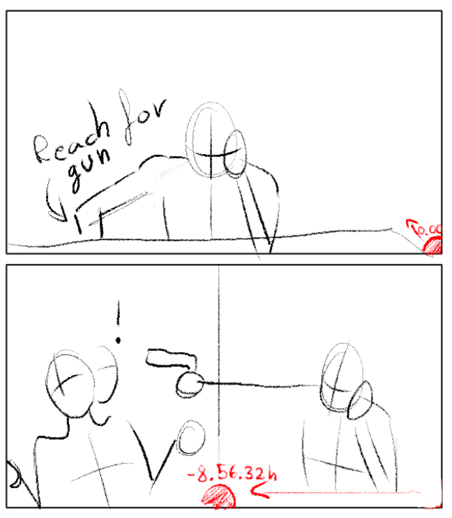 <a href="/Yurr_L/">YURRL 🇯🇲</a> instead of panels I suggest we add a circle sliding to the left as if you were rewinding the video and splitting the screen as the circle goes backwards and reveals the panel from friday. Lmk what you think
