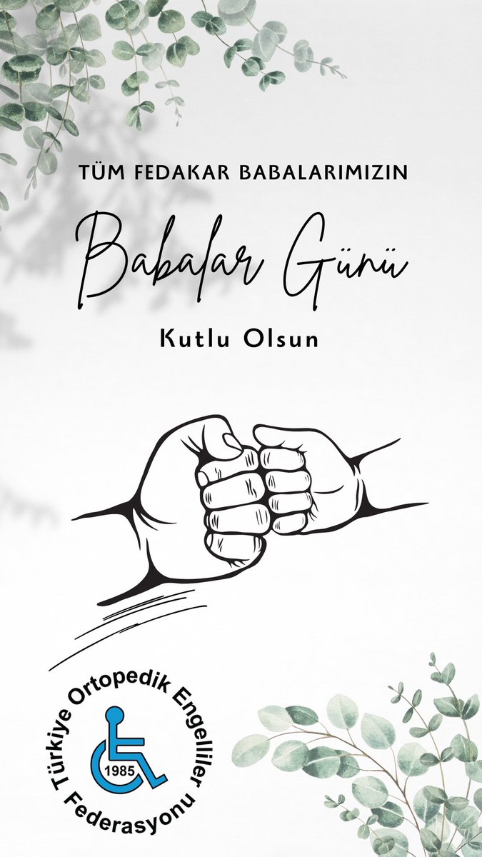 sevgisi, emeği ve fedakârlığıyla hayatımıza yön veren tüm babaların Babalar Günü’nü en içten dileklerimizle kutluyoruz.

Engellerin sevgiyle aşıldığı, eşit ve erişilebilir bir dünya için mücadele eden, çocuklarına umut olan güçlü yürekleri saygıyla selamlıyoruz.

Başta engelli
