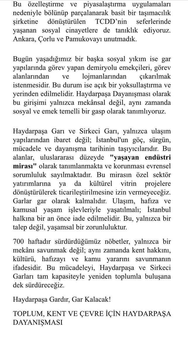 700.Pazar 
#haydarpasagardırgarkalacak