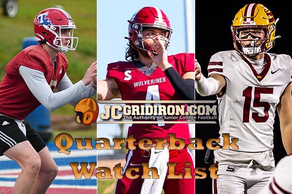 Brad Hoiseth (@bradhoiseth) on Twitter photo The JCGridiron QB Watch List has been released at jcgridiron.rivals.com
Lots of great programs involved.
<a href="/ReiverFootball/">IWCC Reiver Football</a> <a href="/PearlRiverFB/">Pearl River Football</a> <a href="/GWCfootball/">Golden West College Football</a> <a href="/CCSFFootball/">City College of San Francisco Football</a> <a href="/SDmesafootball/">OLYMPIANS</a> <a href="/VCPirateFB/">Ventura College Football</a> <a href="/SierraCollegeFB/">Sierra College Football</a> <a href="/CerritosFB/">Cerritos College Football</a> <a href="/Saddleback_FB/">Saddleback College Football</a> <a href="/cocfb/">Cougars Football</a> <a href="/goramfootball/">Fresno City Football</a> The JCGridiron QB Watch List has been released at jcgridiron.rivals.com
Lots of great programs involved.
<a href="/ReiverFootball/">IWCC Reiver Football</a> <a href="/PearlRiverFB/">Pearl River Football</a> <a href="/GWCfootball/">Golden West College Football</a> <a href="/CCSFFootball/">City College of San Francisco Football</a> <a href="/SDmesafootball/">OLYMPIANS</a> <a href="/VCPirateFB/">Ventura College Football</a> <a href="/SierraCollegeFB/">Sierra College Football</a> <a href="/CerritosFB/">Cerritos College Football</a> <a href="/Saddleback_FB/">Saddleback College Football</a> <a href="/cocfb/">Cougars Football</a> <a href="/goramfootball/">Fresno City Football</a>