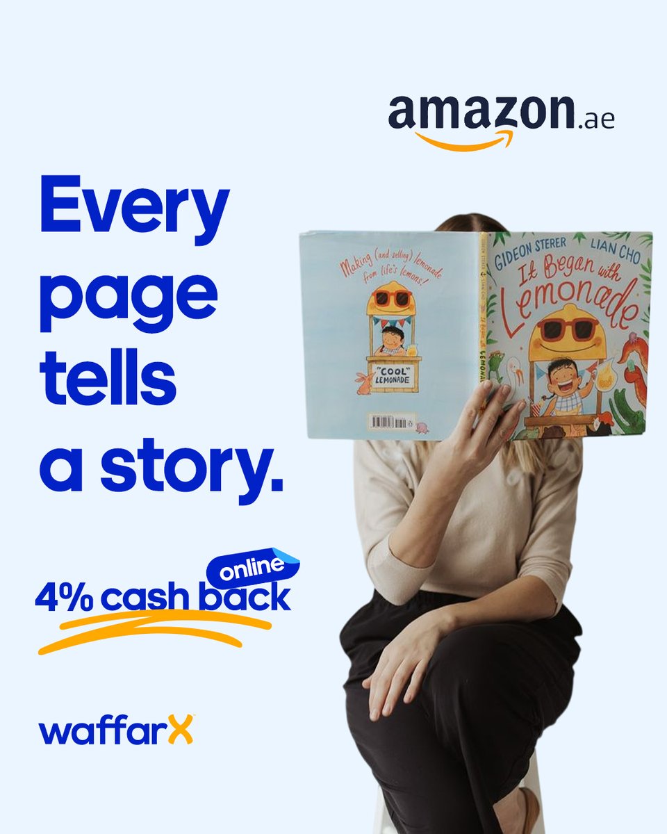 Every page tells a story... and every order gives you something back! 📚

Explore the latest book releases on Amazon.ae and enjoy 4% cashback with WaffarX 💸

Order now: waffarx.com/amazon-ae-coup…

#UAEReads #Cashback #AmazonAE #Waffar