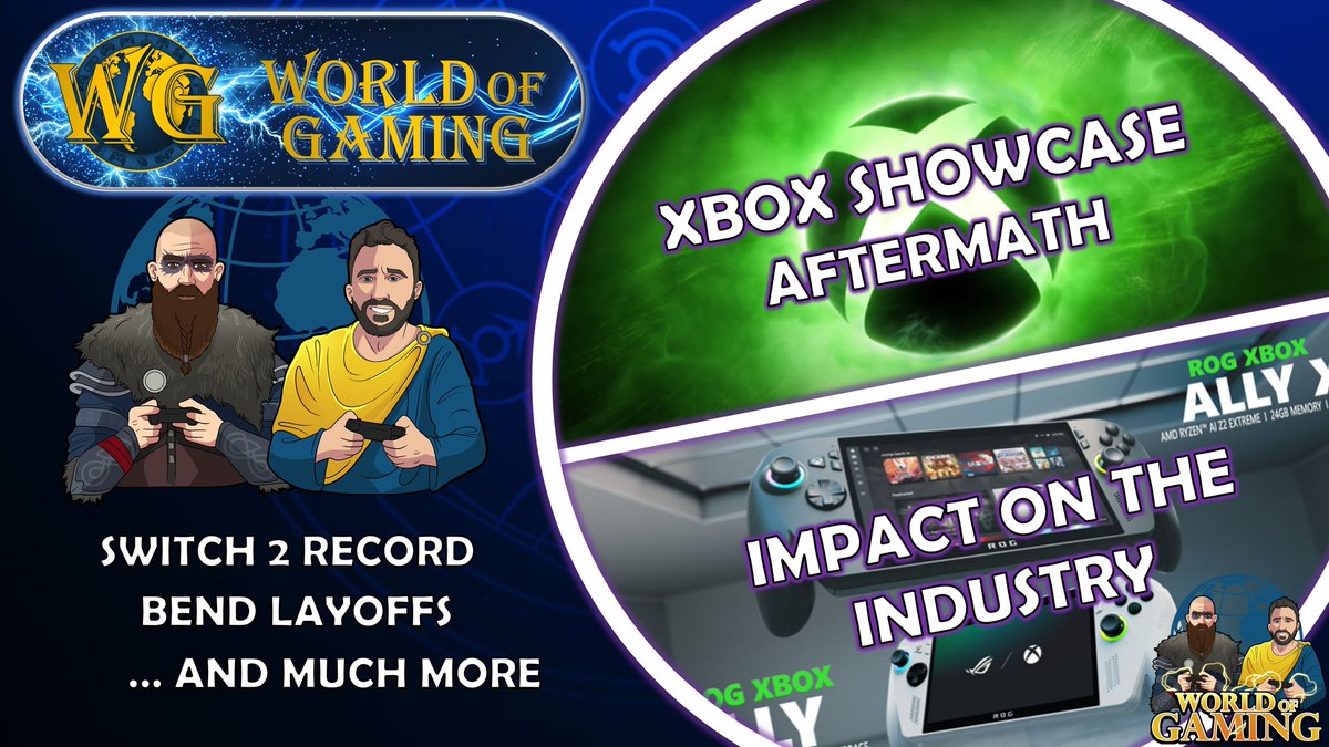 Boxenberger (@boxenberger) on Twitter photo It's World of Gaming day! Join us live today at 2pm ET, 8pm CEST or 7pm UK time for the podcast that has been postponed from Thursday.
We gonna talk all things ROG Xbox Ally, Xbox Showcase Aftermath, Switch 2 and much more! 
We hope to see you in chat!
youtube.com/live/I6FJT-XAhโฆ It's World of Gaming day! Join us live today at 2pm ET, 8pm CEST or 7pm UK time for the podcast that has been postponed from Thursday.
We gonna talk all things ROG Xbox Ally, Xbox Showcase Aftermath, Switch 2 and much more! 
We hope to see you in chat!
youtube.com/live/I6FJT-XAhโฆ