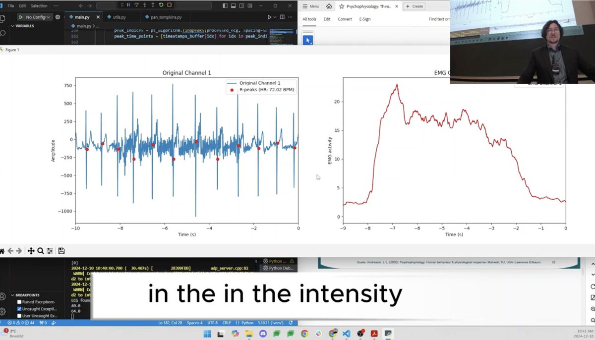 Another Day of Learning, Learnt how to track the EMG signals to understand mass activity.