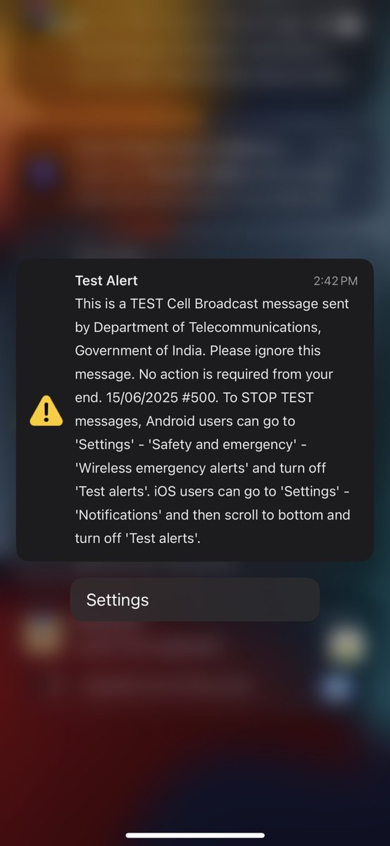 super378's tweet image. Did anyone else also received this message #Testalert