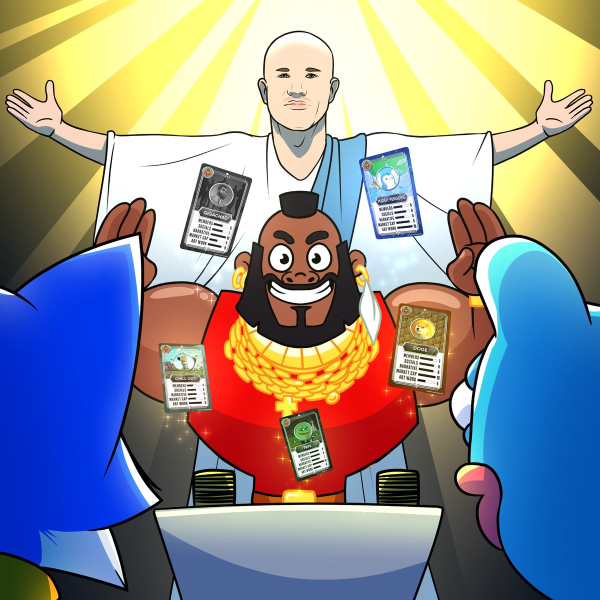 🙏 Sundays are sacred - and so are your meme cards! 

Pray to Brian. Collect $TOSHI, $BRETT, $SKI, $DOGE, $PENGU and more.

One game to bless them all.

🃏✨ Play now 👉 t.me/DegenGamesSpac…