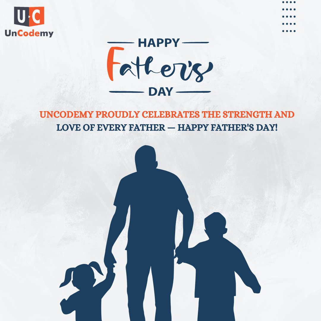uncodemy's tweet image. 💙 A Father’s Love is Forever 💙
At Uncodemy, we take a moment today to celebrate the strength, wisdom, and unconditional support that fathers bring into our lives.
Wishing every father a day filled with love and appreciation.
.
.
.
.
.
#HappyFathersDay #Uncodemy #FathersLove…