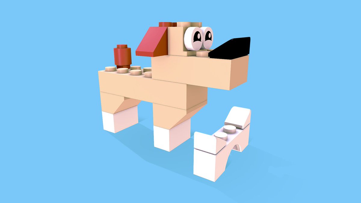 Little LEGO dog with 8K PBR textures. This 3D model is ready for your game engine. 3.8 K triangles. 
dbr3d.itch.io/dog

#lego #bricks #legoanimal #legodog #dbr3d #legofan #lowpoly #itchio #sketchfab