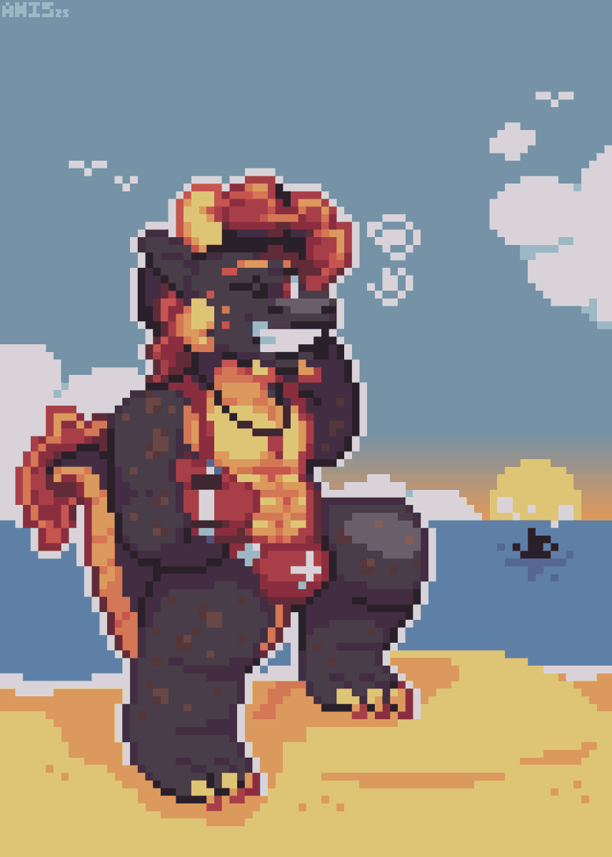 anisimovalex161's tweet photo. Commission for @WinterFangy :p

#pixelart #commission #furryart #dragon https://t.co/7GrGGlDE77