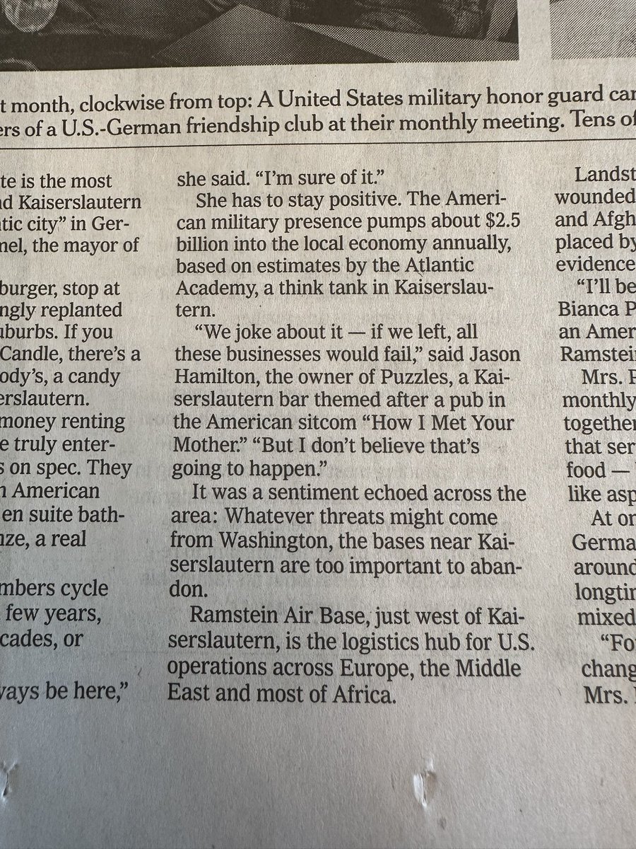 chadgarland's tweet image. Check it out, @JpLawrence3, the @nytimes went to Kaiserslautern and stopped in at Puzzles for this piece about strains on the German-American friendship. nytimes.com/2025/06/14/wor…