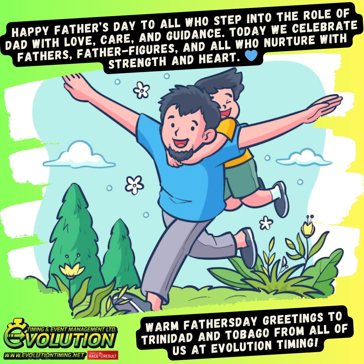 EvolutionTimeTT's tweet image. Happy Father’s Day to all the dads and father-figures who go the distance—on the roads, the trails, and in life. Whether you’re cheering from the sidelines or still chasing your own PRs, today we celebrate the heart you bring to every step. 🏃‍♂️💙👟
#RunLikeADad #EveryStepWithLove