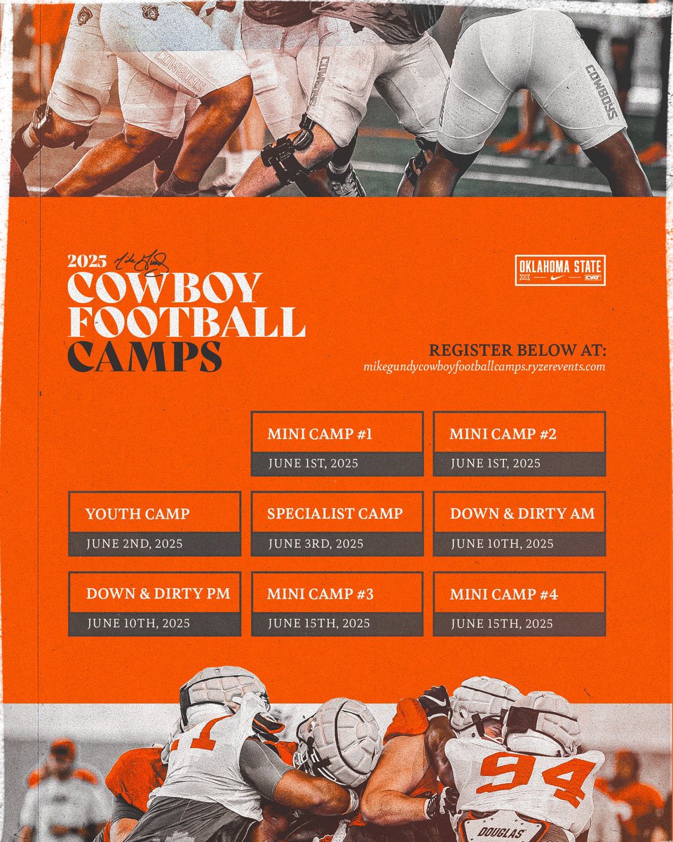 Glad to be at camp today <a href="/CowboyFB/">OSU Cowboy Football</a> ⭐️ I’m looking forward to it. <a href="/CoachGundy/">Mike Gundy</a> <a href="/david6glidden/">David Glidden</a> <a href="/coachtheronaych/">Theron Aych</a> <a href="/Josh_Gonzales2/">Josh Gonzales</a>