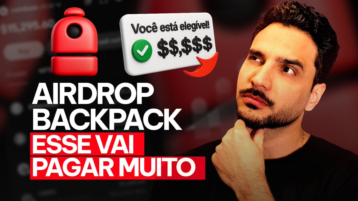 ENTENDA PORQUE FAZ SENTIDO PARTICIPAR DO AIRDROP DA BACKPACK  <a href="/Backpack/">Backpack 🎒</a> 

BACKPACK; backpack.exchange/refer/qqov4jcc

youtu.be/NmGOTjRfSM8?si…

#SolanaAirdrop #backpack