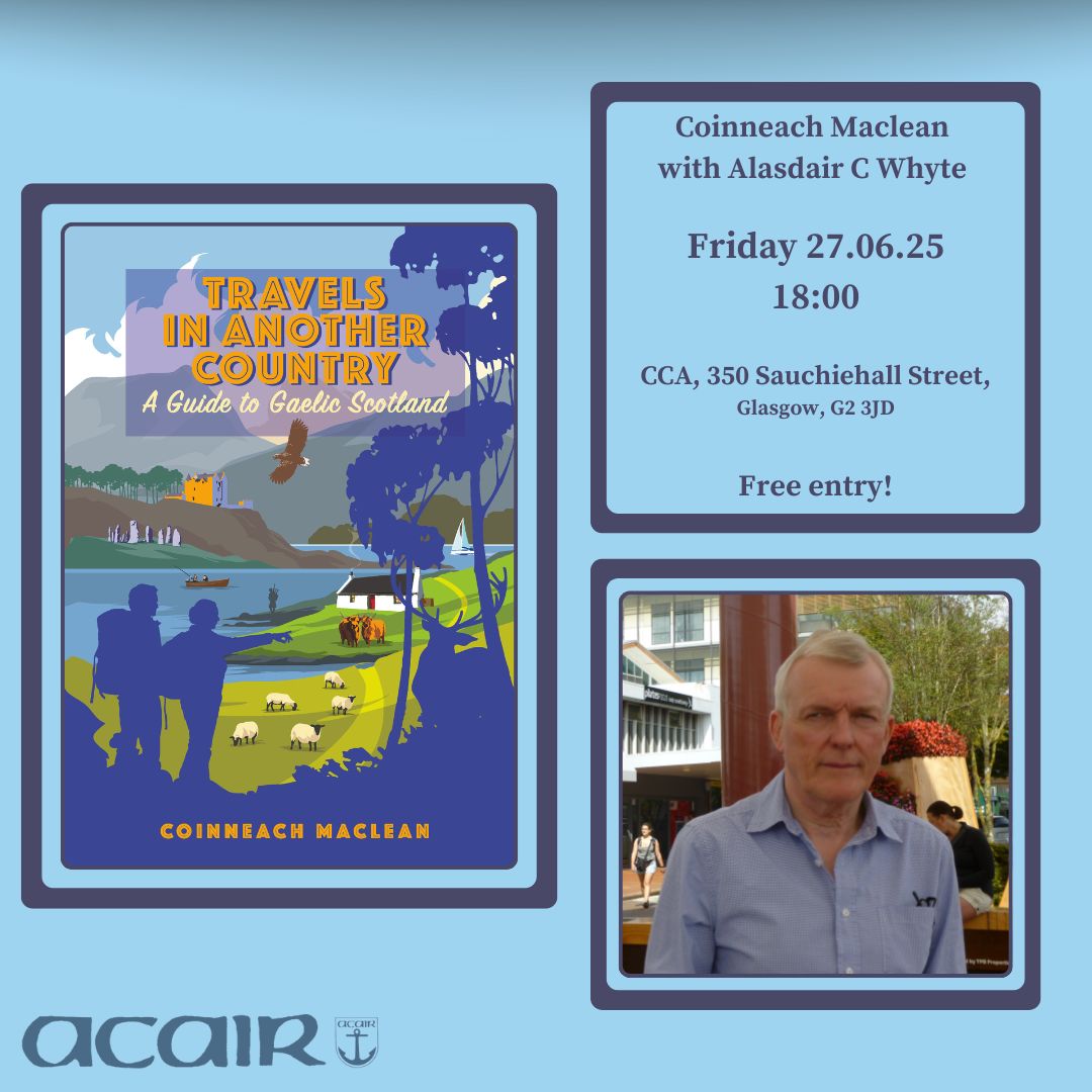 🚨ONE WEEK TONIGHT!🚨

⚓ are delighted to share information on the launch event for Travels in Another Country; A Guide to Gaelic Scotland by Coinneach Maclean.

All are welcome and the event is free of charge!

Pre-order - acairbooks.com

#Acair #newbook #booklaunch