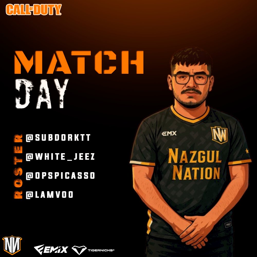 NAZGUL NATION (@nazgulnation) on Twitter photo #CallOfDuty | Β‘ππππππππ!
π | <a href="/PMI_eSports/">PMI eSports</a> - #ππππππππππππππ
π | Phantom Gaming
β° | 22:00h
πππππππ
<a href="/SubdorkTT/">Samir Vega Salamanca</a>
<a href="/WHITE_jeez/">~W H I T E~</a>
<a href="/OpsPicasso/">Picasso</a>
<a href="/lamvoo/">Rodrigo</a>
#GoNN π§‘ Β· #NNcod #CallOfDuty | Β‘ππππππππ!
π | <a href="/PMI_eSports/">PMI eSports</a> - #ππππππππππππππ
π | Phantom Gaming
β° | 22:00h
πππππππ
<a href="/SubdorkTT/">Samir Vega Salamanca</a>
<a href="/WHITE_jeez/">~W H I T E~</a>
<a href="/OpsPicasso/">Picasso</a>
<a href="/lamvoo/">Rodrigo</a>
#GoNN π§‘ Β· #NNcod