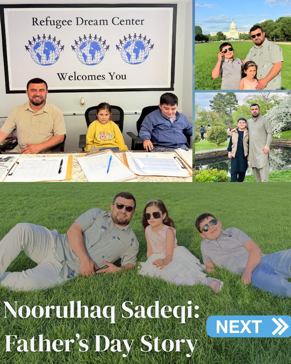 RefugeeDream's tweet image. This Father&apos;s Day, we would like to highlight one of our case workers, Noorulhaq Sadeqi. He has quite the story, and we are proud to share his journey. Happy Father&apos;s day to all the dads out there.