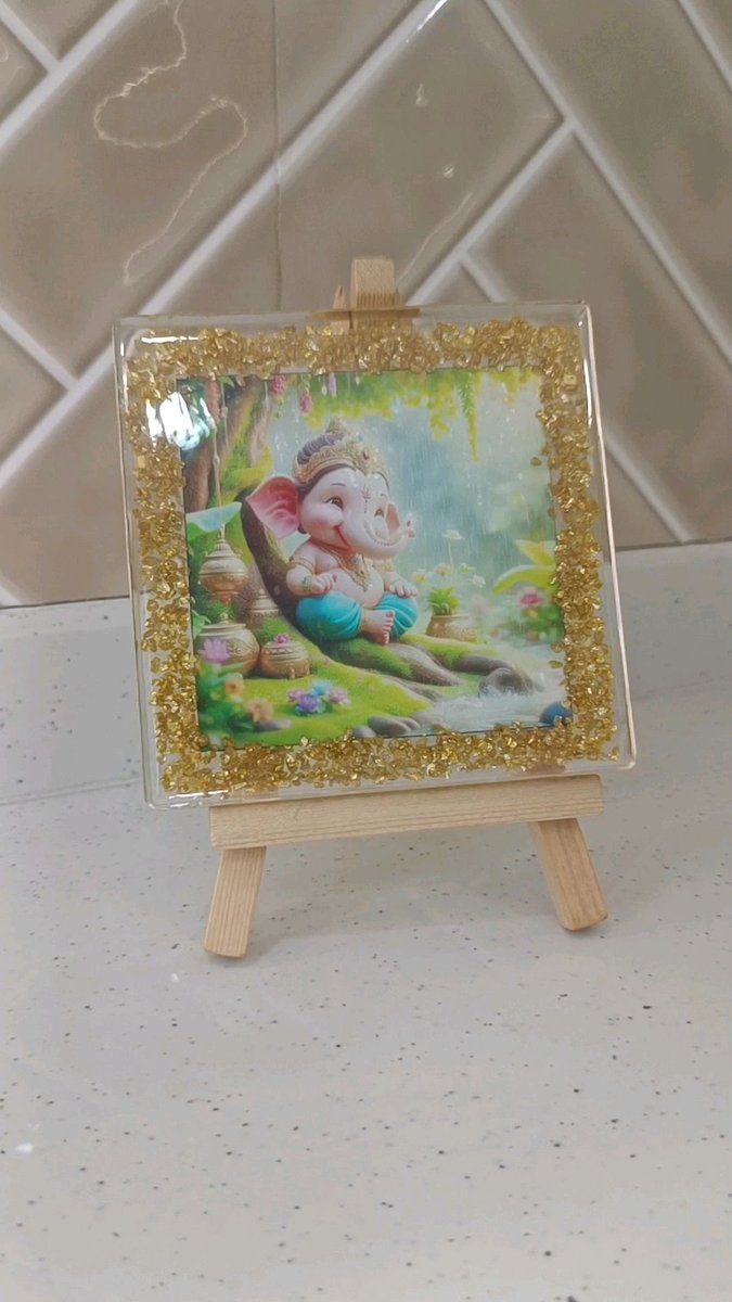 imnamita's tweet image. Add a dash of divine charm to your space with our Customised Cute Ganesha Resin Photo Frames! Perfect blend of tradition and creativity ✨🌸. Wouldn&apos;t you just love to have this at home? #HomeDecor #GanpatiArt #CustomFrames #ResinCraft