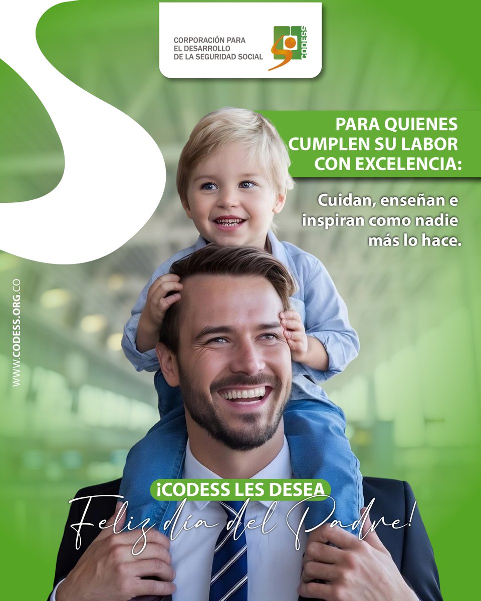 codessco's tweet image. En Codess, reconocemos el esfuerzo de cada papá que vela por la seguridad, la salud y el bienestar de quienes lo rodean. ¡Gracias por construir entornos más seguros con el mismo amor con el que proteges a los tuyos en casa! 💙

#DíaDelPadre #Codess