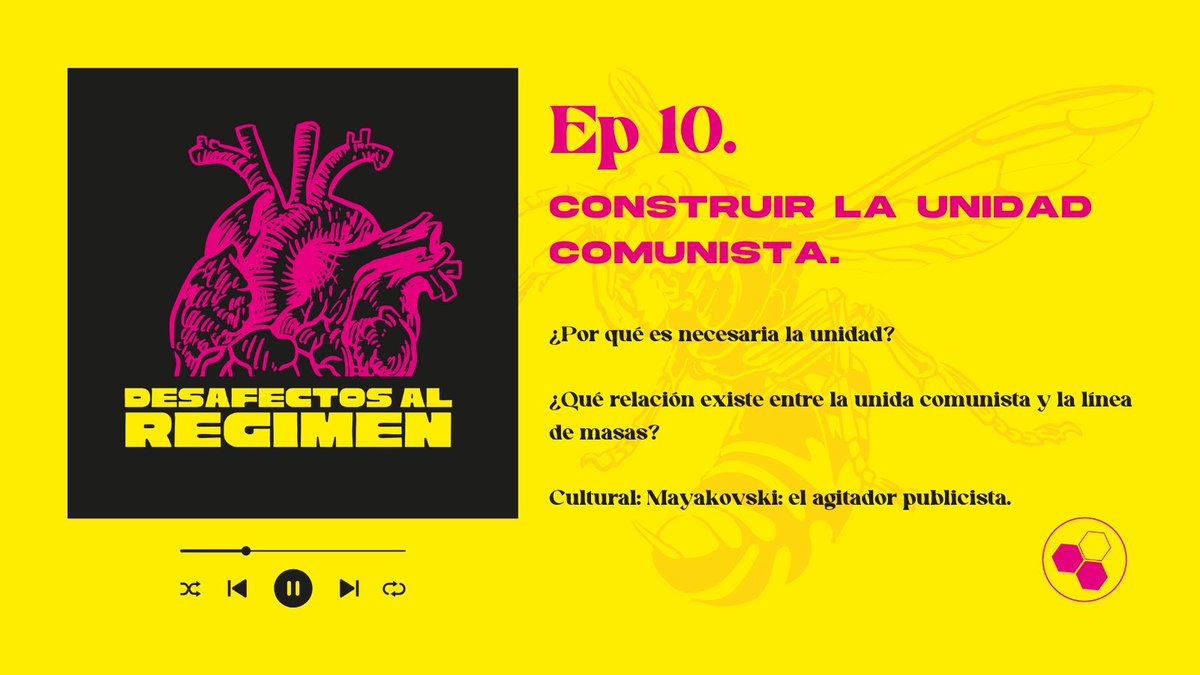 🎙️ DR | «Construir la unidad comunista»

💬 ¿Por qué es necesaria la unidad? ¿Qué relación existe entre unidad y línea de masas? 

📣 Mayakovski: el agitador publicista.

Spotify - open.spotify.com/episode/3RC7WA…

iVoox - go.ivoox.com/rf/150181975