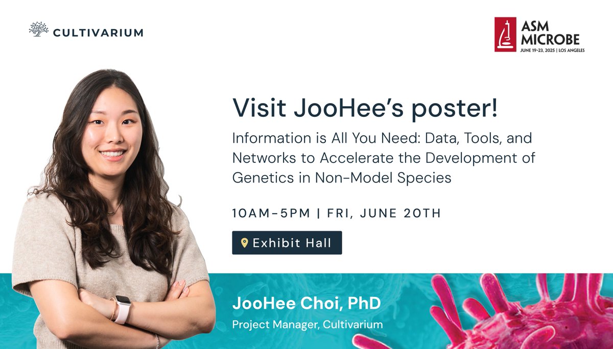 Turning a non-model microbe into a genetic system takes more than a protocol.

JooHee Choi shares how integrated datasets, toolkits, and communities can streamline the path to tractability. Check out her poster at #ASMMicrobe2025.

<a href="/ASMicrobiology/">ASM</a> #ASMmicrobe #ScienceConnection