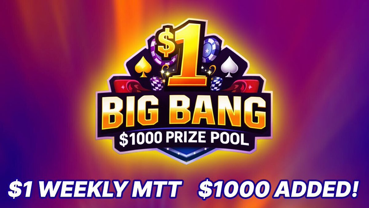 Today at 5 PM EST – Don’t miss our $1 BUY-IN, NO-RAKE tournament on <a href="/CoinPoker_OFF/">CoinPoker</a> with $1,000 added to the prize pool! 🤑 

Re-entries are available during late registration!  

Starts 2 PM PT / 5 PM ET PokerCoaching.com/weeklymtt