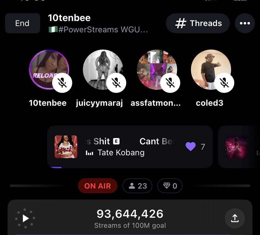 10ten_bee's tweet photo. 4 months #PowerStreaming and those that know me, knows I don’t play about my @1buttnaked playlist!!🌸 I can’t think of any song of his I don’t fu€ with😩 Voice so soothing it puts you in a trans😭 #HOI #HeavyOnIt and oh hey co-host @JuicyyyJayee @FUCKITDEN A$$f@ https://t.co/Fcx4TY7vjJ