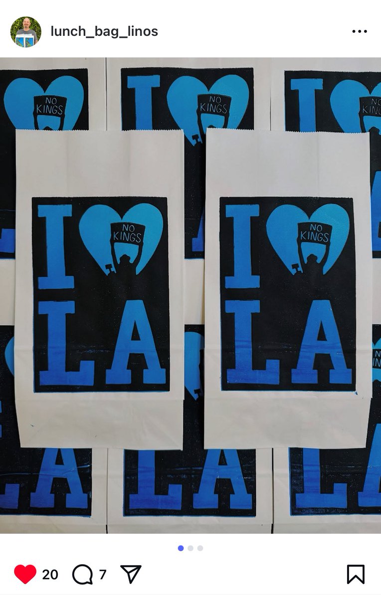 The latest art from lunch_bag_linos. It captures how this city I love, which like so much else in our country is under attack by the government, stood up in mass yesterdayto protect our community, and reminds me we have to keep standing up.