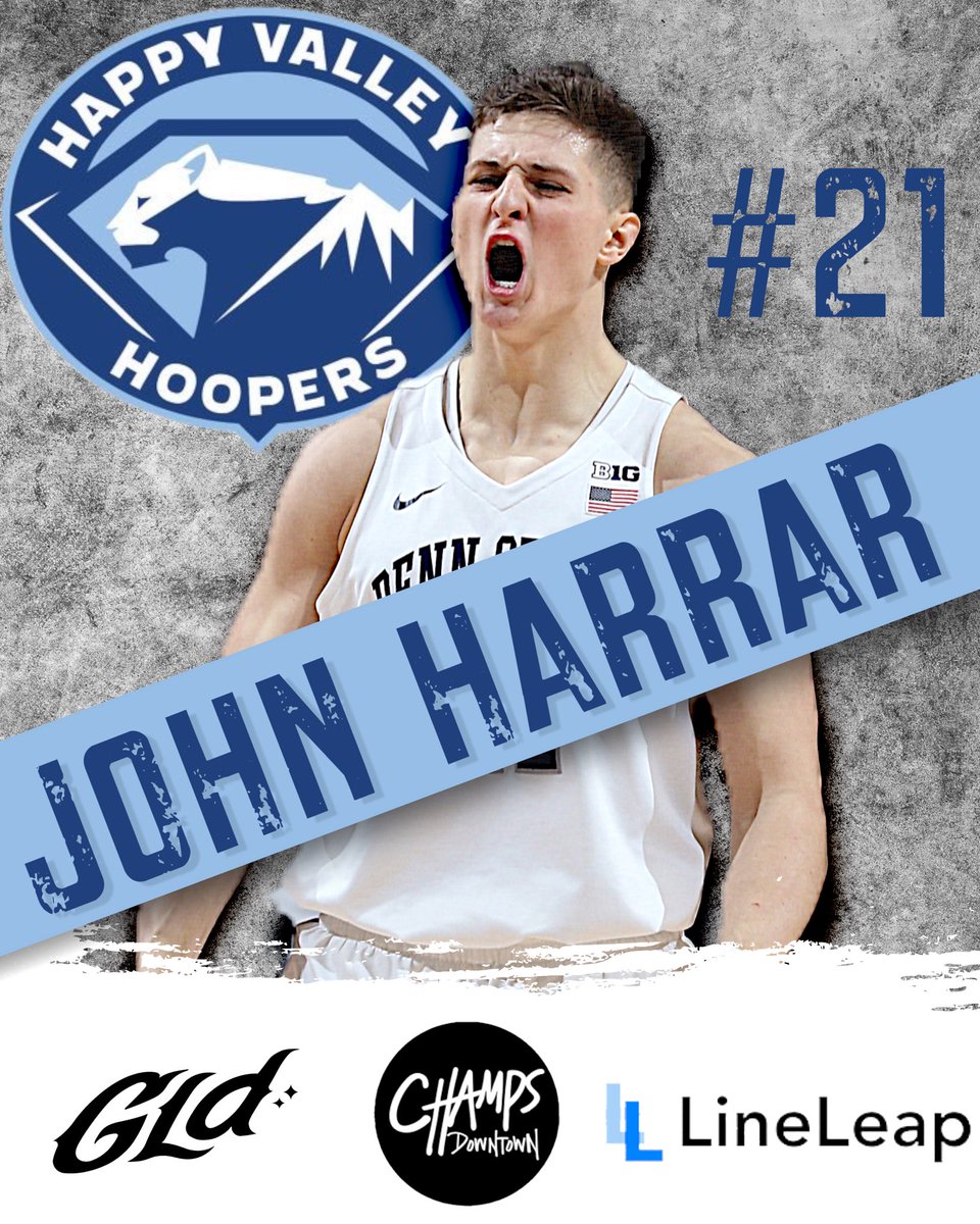 Happy Valley Hoopers (@happyvalley_tbt) on Twitter photo With our first Player Announcement of 2025, we are also introducing our GM who makes this team possible. Returning for Year 3 as a Happy Valley Hooper, John Harrar!
This year’s TBT run is powered by our awesome sponsors:
<a href="/shopgld/">The GLD Shop</a>
<a href="/ChampsPennState/">Champs Downtown</a>
<a href="/lineleap_/">LineLeap</a> With our first Player Announcement of 2025, we are also introducing our GM who makes this team possible. Returning for Year 3 as a Happy Valley Hooper, John Harrar!
This year’s TBT run is powered by our awesome sponsors:
<a href="/shopgld/">The GLD Shop</a>
<a href="/ChampsPennState/">Champs Downtown</a>
<a href="/lineleap_/">LineLeap</a>
