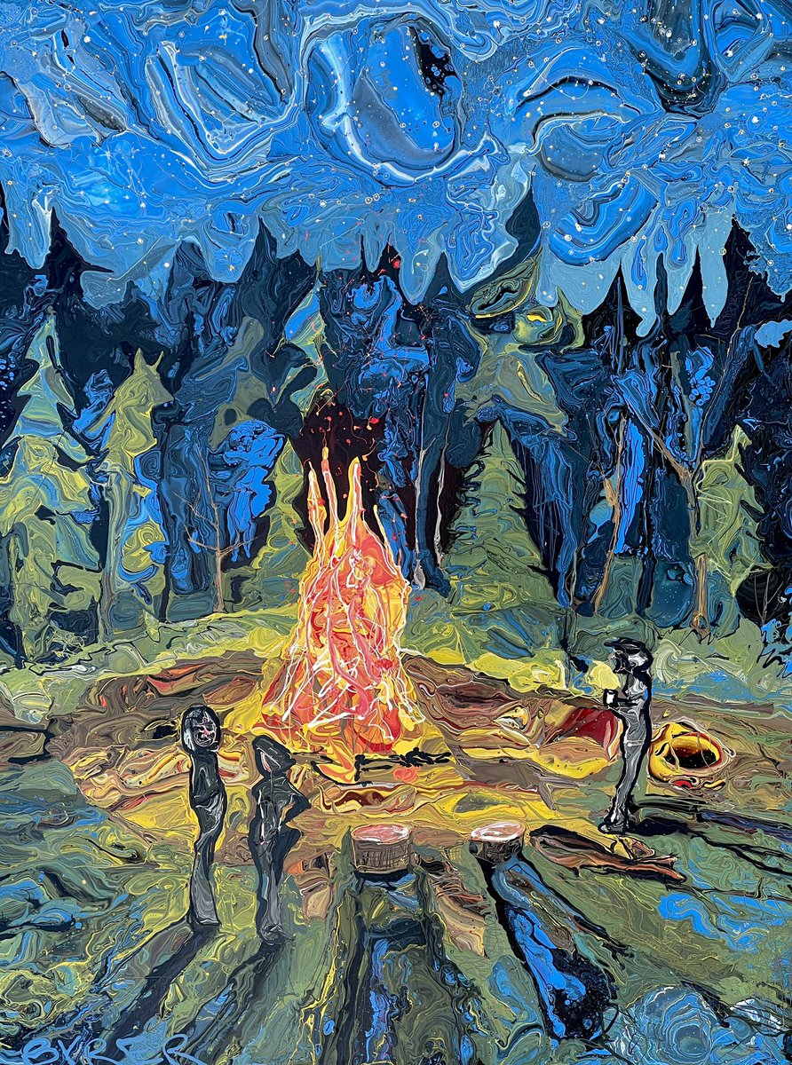 thewhateverist's tweet photo. Spring Burn, #art #painting #jonbyrer https://t.co/D7Bzsl7OIx