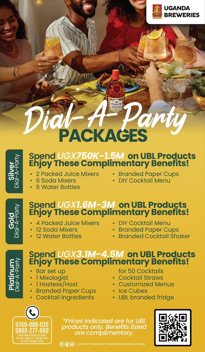 joenakandinda1's tweet photo. You choose your favorable package,we set it up for you . 🥳
Dial a party 080027700 and bring your own vibes to have a #UBLSoireeExperience of your own today
#TheBarIsSet https://t.co/CDWnuVkt47