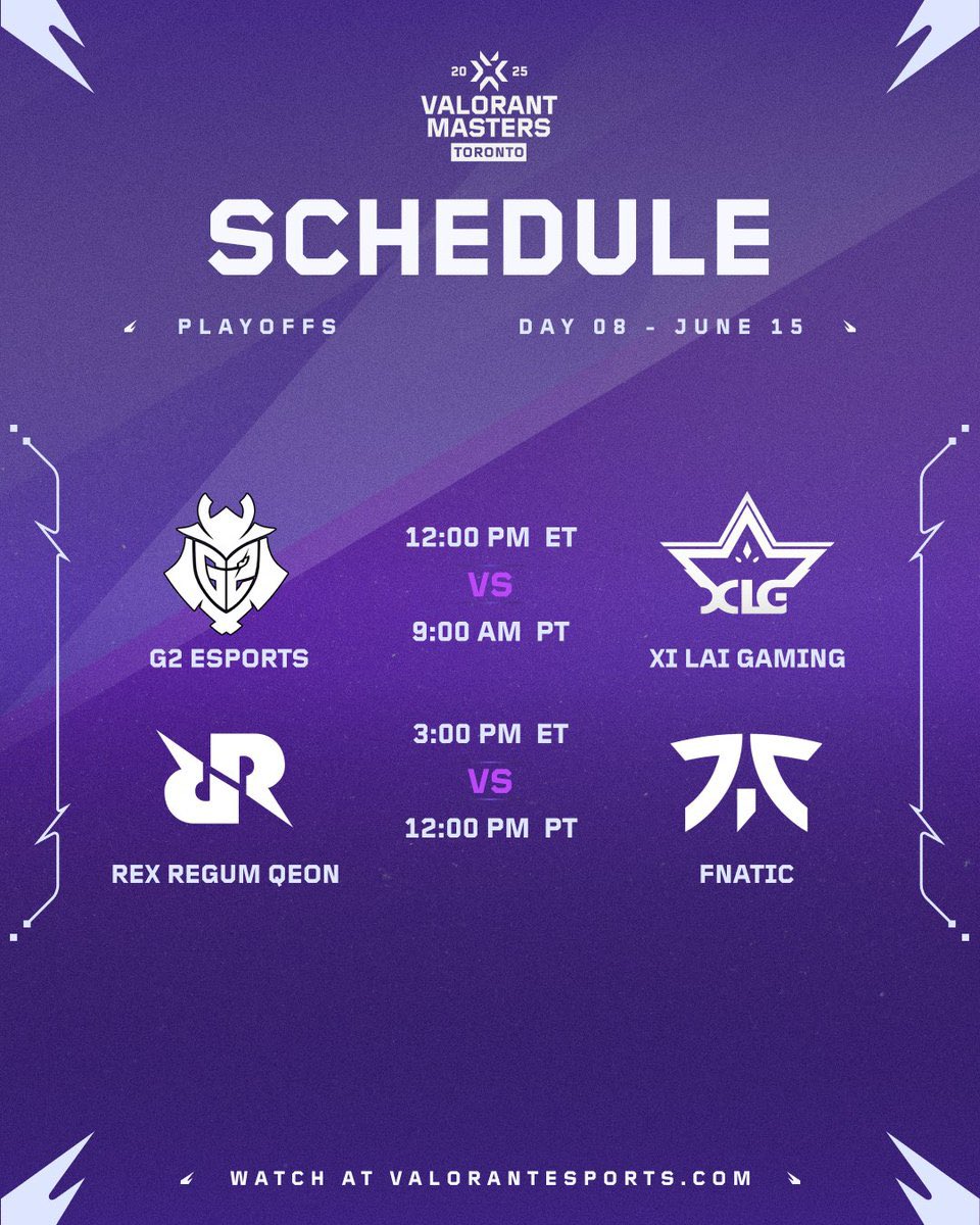Premier tour du lower bracket des #VALORANTMasters Toronto : ça commence maintenant !

🔴 twitch.tv/valorant_fr