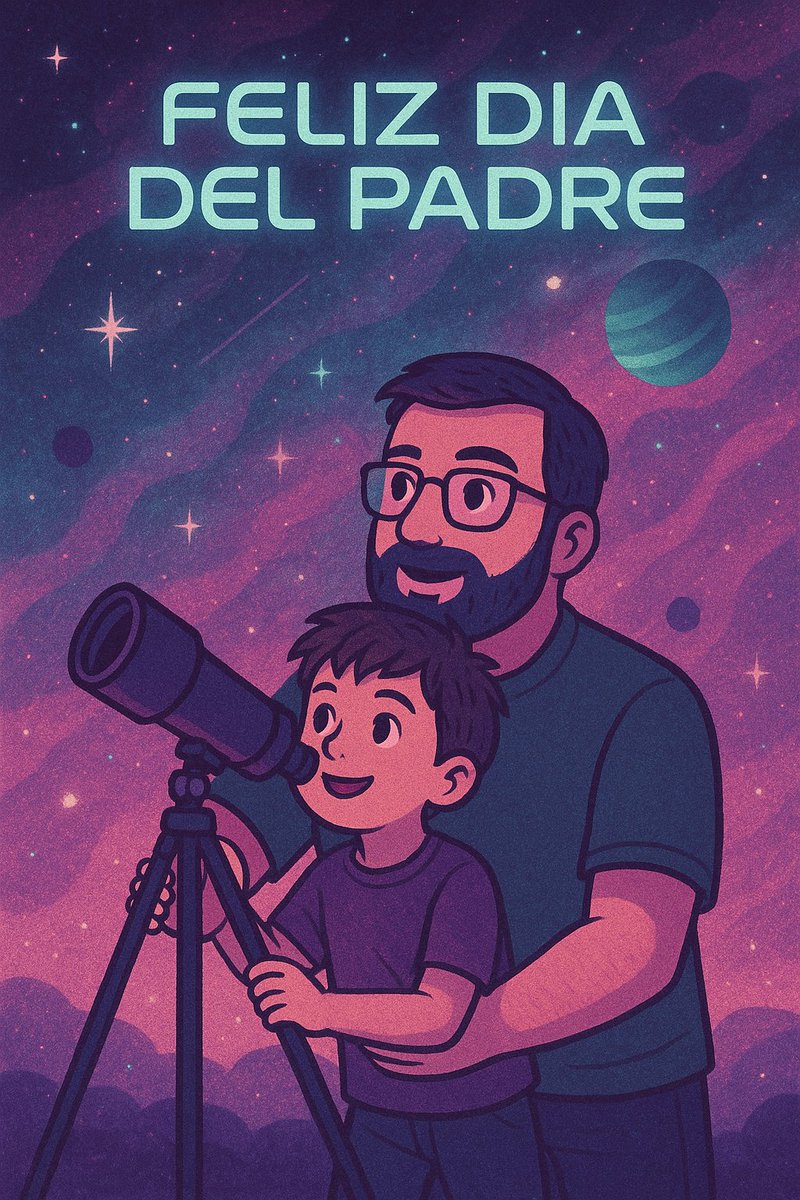 Desde Mamá Astrofísica, les deseo un ¡Feliz Día del Padre! 

A todos esos papás que observan el cielo con sus peques, que montan el telescopio aunque haya mosquitos, que responden con paciencia cada “¿y qué estrella es esa?”, que enseñan con cariño y curiosidad… ¡Gracias!
