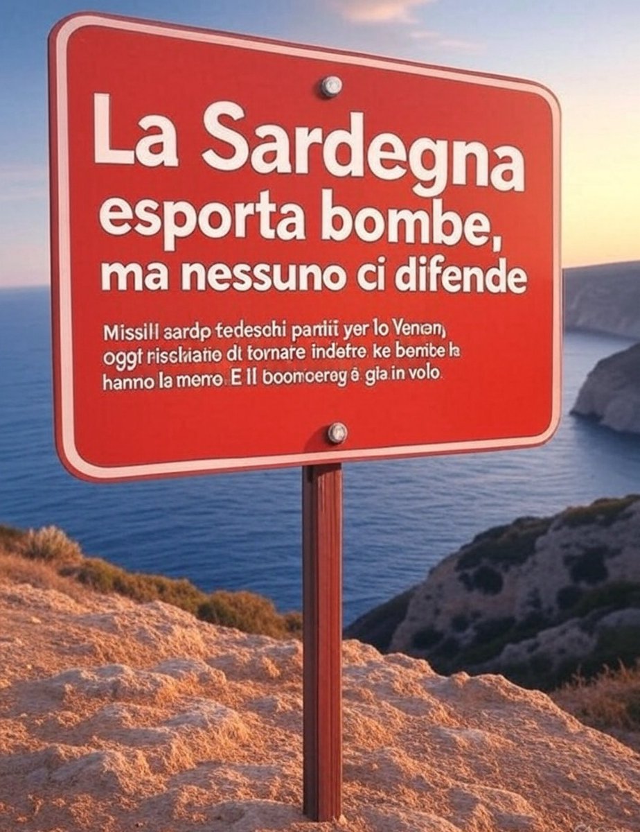🔴**“La Sardegna esporta bombe, ma nessuno ci difende”**
**Missili sardo-tedeschi partiti per lo Yemen, oggi rischiano di tornare indietro.**

Le bombe hanno la memoria lunga. E il boomerang è già in volo.

🔴 La Sardegna esporta bombe, ma non ha uno scudo.
🔻 Mentre Bin Salman