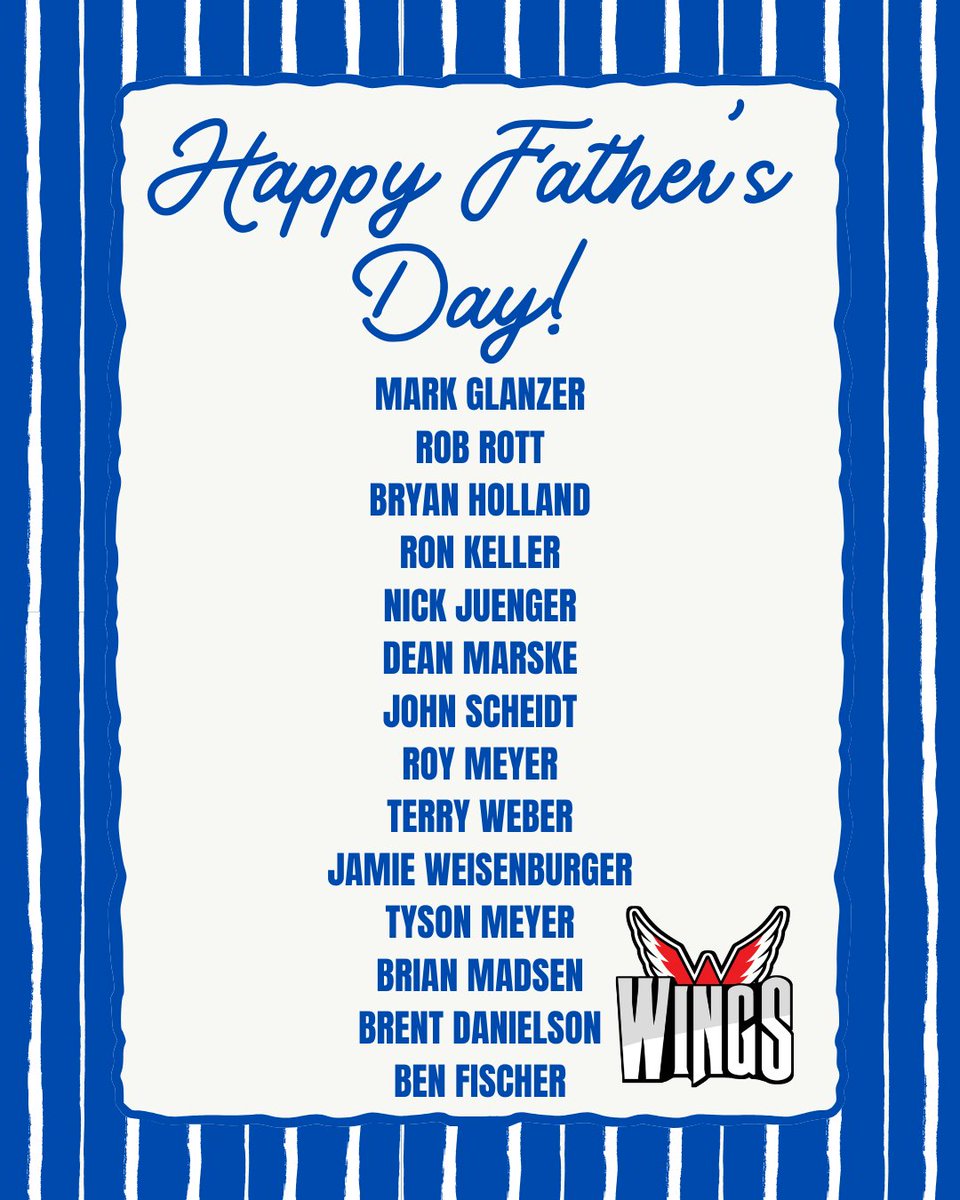 We would like to wish all of the Hockey Dads out there a very Happy Father's Day!
But, a special shoutout for Billet Dads! It might have been your first season, or your 15th - either way, you took in a hockey player and gave them a home away from home.
Thank you for all you do!